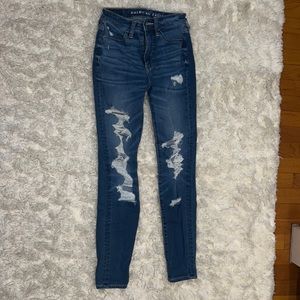 Ripped skinny jeans from American eagle